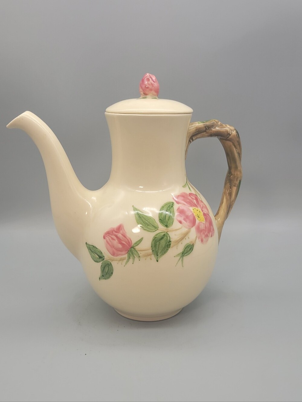 Vintage Franciscan Desert Rose Coffee Pot | USA Made California Pottery | 1950s - Picture 2 of 11